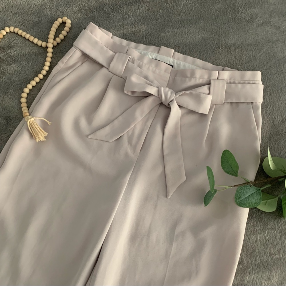 Light pink paper bag office work pants